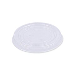 Souffle/Portion Cup Lids, Fits 1.5 oz and 2 oz Portion Cups, Plastic, Clear, 2,500/Carton