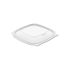 PresentaBowls Pro Clear Square Bowl Lids, Large Vented Square, 8.5 x 8.5 x 1, Clear, Plastic, 63/Bag, 4 Bags/Carton