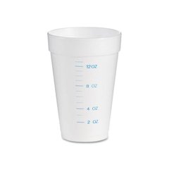 Graduated Foam Medical Cups, 16 oz, White, 25/Pack, 40 Packs/Carton