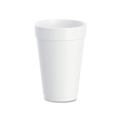 Foam Drink Cups, 16 oz, White, 20/Bag, 25 Bags/Carton