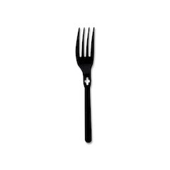 Fork WeGo Polystyrene, Fork, Plastic, Black, 1,000/Carton