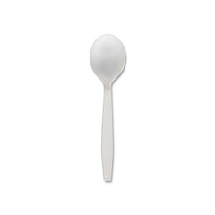 Heavyweight Polypropylene Cutlery, Soup Spoon, Plastic, White, 1,000/Carton