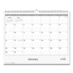 Enterprise Wall Calendar, Geometric Artwork, 15 x 12, White/Gray Sheets, 12-Month (Jan to Dec): 2026