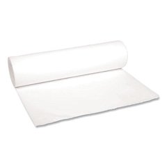 Low-Density Waste Can Liners, 56 gal, 0.6 mil, 43" x 47", White, Perforated Roll, 25 Bags/Roll, 4 Rolls/Carton