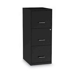 Soho Vertical File Cabinet, 3 Drawers: File/File/File, Letter, Black, 14" x 18" x 34.9"