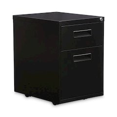 File Pedestal, Left or Right, 2-Drawers: Box/File, Legal/Letter, Black, 14.96" x 19.29" x 21.65"