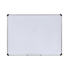 Magnetic Steel Dry Erase Marker Board, 48" x 36", White Surface, Satin Aluminum Frame