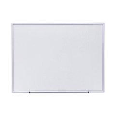 Deluxe Melamine Dry Erase Board, 48" x 36", White Surface, Satin Aluminum Frame