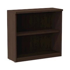 Alera Valencia Series Bookcase, Two-Shelf, 31.75w x 14d x 29.5h, Espresso