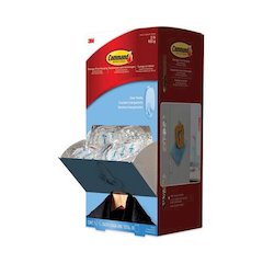 Medium Clear Hooks, Plastic, Supports 2 lb, 50/Carton