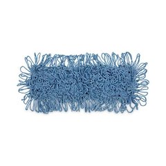 Dust Mop Head, Looped-End, Cotton/Synthetic Fibers, 18 x 5, Blue