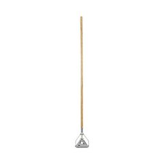 Quick Change Metal Head Wooden Mop Handle, Junior, 54", Natural