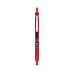 Precise V7RT Rollerball Pen, Retractable, Fine 0.7 mm, Red Ink, Red Barrel