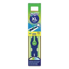 Sweeper Mop, XL Dry + Wet Sweeping Kit, 16.5 x 9 White Cloth Head, 46" Green/Silver Aluminum/Plastic Handle