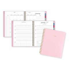 Harmony Weekly/Monthly Poly Planner, 8.81 x 7.88, Pink Cover, 13-Month: Jan 2026 to Jan 2027