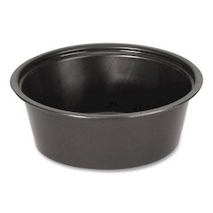 Portion Cups, 1.5 oz, Plastic, Black, 250/Sleeve, 10 Sleeves/Carton