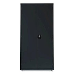 Economy Assembled Storage Cabinets, 5 Shelves, 36" x 18" x 72", Black