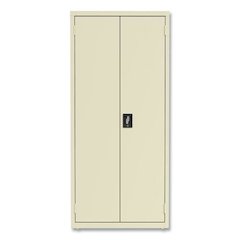 Economy Assembled Storage Cabinets, 4 Shelves, 30" x 15" x 66", Putty