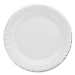 Concorde Non-Laminated Foam Plates, 9" dia, White, 125/Pack