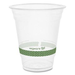 96-Series Cold Cup, 12 oz, Plastic, Clear/Green, 1,000/Carton