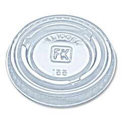 Portion Cup Lids, Fits 0.75 oz to 1 oz Portion Cups, Plastic, Clear, 2,500/Carton