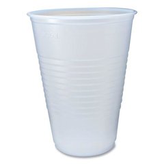 RK Ribbed Cold Drink Cups, 14 oz, Plastic, Clear, 50/Sleeve, 20 Sleeves/Carton