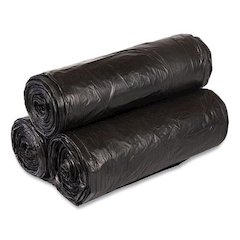 High-Density Commercial Can Liner Value Pack, 56 gal, 19 mic, 43" x 46", Black, Interleaved Roll, 25 Bags/Roll, 6 Rolls/CT