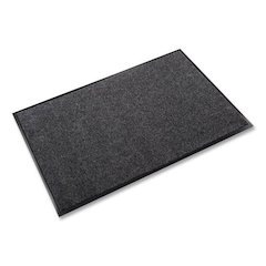 EcoStep Wiper Mat, Rectangular, Charcoal Gray Cut Pile Surface, 36" x 48"