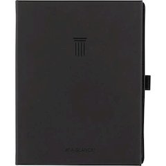 Foundation Undated Weekly/Monthly Planner, 8.5" x 6.75", Black Cover, 12-Month: Undated