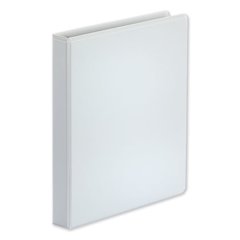 Deluxe Easy-to-Open D-Ring View Binder, 3 Rings, 1" Capacity, 11 x 8.5, White