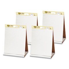 Original Tabletop Easel Pad with Self-Stick Sheets, Unruled, (20) White 20 x 23 Sheets, 4/Pack