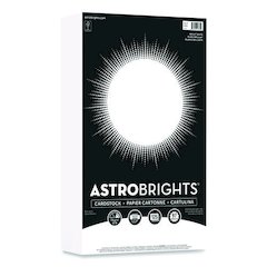 Color Cardstock, 65 lb Cover Weight, 8.5 x 14, Bright White, 125/Pack