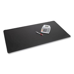 Rhinolin II Desk Pad with Antimicrobial Protection, 17" x 12", Black