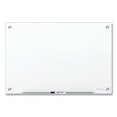 Brilliance Glass Dry-Erase Boards, 48" x 48", White Surface