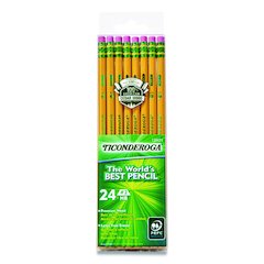 Pencils, HB (#2), Black Lead, Yellow Barrel, 24/Pack