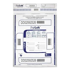 Deposit Bag, Plastic, 12" x 16", White, 100/Pack