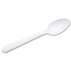 7340000221317, SKILCRAFT Plastic Flatware, Type III, Spoon, White, 100/Pack
