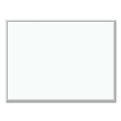 Melamine Dry Erase Board, 48" x 36" (Actual Size: 47" x 35"), White Surface, Satin Aluminum Frame