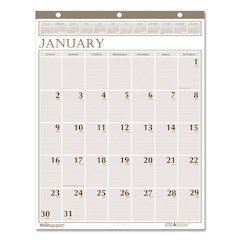 Large Print Recycled Monthly Wall Calendar, 20 x 26, Beige Sheets, 12-Month (Jan to Dec): 2026