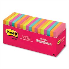 Original Pads in Poptimistic Colors, Cabinet Pack, 3 x 3, 100 Sheets/Pad, 18 Pads/Pack