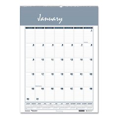 7510016935087, SKILCRAFT 12-Month Wall Calendar, 15.5 x 22, White/Blue/Gray Sheets, 12-Month (Jan to Dec): 2026