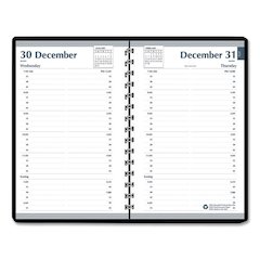 7530016935599, SKILCRAFT Daily Appointment Planner, 8 x 5, Black Cover, 12-Month (Jan to Dec): 2026