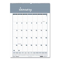 7510016935101, SKILCRAFT 12-Month Wall Calendar, 12 x 17, White/Blue/Gray Sheets, 12-Month (Jan to Dec): 2026