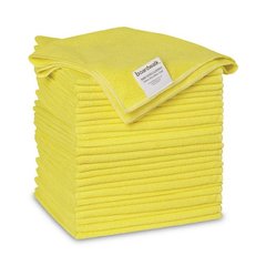 Microfiber Cleaning Cloths, 16 x 16, Yellow, 24/Pack