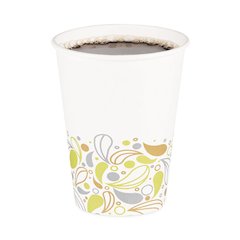 Deerfield Printed Paper Hot Cups, 12 oz, 50/Sleeve, 20 Sleeves/Carton
