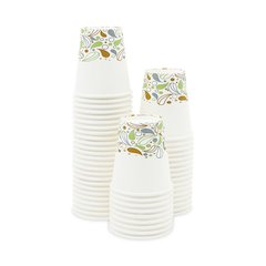 Deerfield Printed Paper Hot Cups, 10 oz, 50/Sleeve, 20 Sleeves/Carton