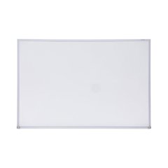 Melamine Dry Erase Board with Aluminum Frame, 36" x 24", White Surface, Anodized Aluminum Frame