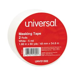 General-Purpose Masking Tape, 3" Core, 48 mm x 54.8 m, Beige, 2/Pack