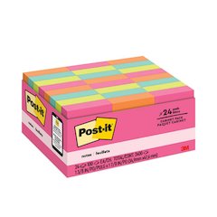 Original Pads in Poptimistic Colors, Value Pack, 1.38" x 1.88", 100 Sheets/Pad, 24 Pads/Pack