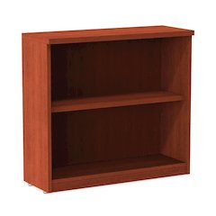 Alera Valencia Series Bookcase, Two-Shelf, 31.75w x 14d x 29.5h, Med Cherry
